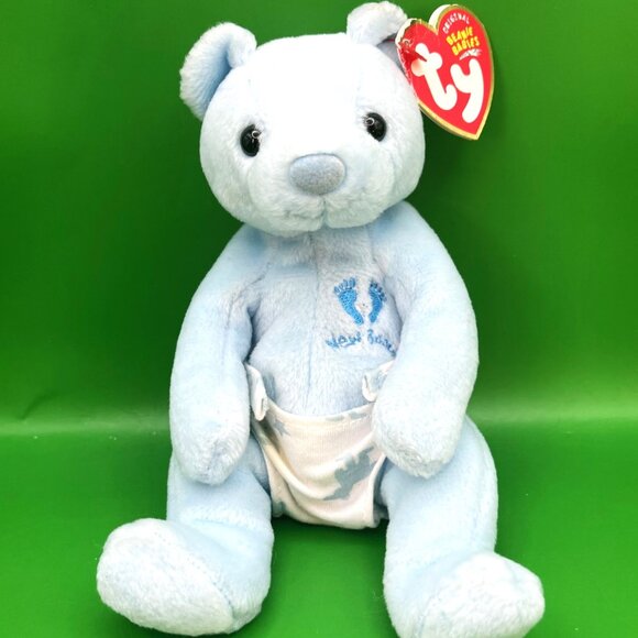 Ty Beanie Baby Bear Lot of 5 Hero Cure Mellow Its A Boy July Birthday Plush Toys - Picture 13 of 16